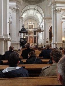 Experiencing a Catholic mass in Poland.